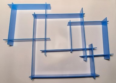 Performance Puzzle, Tischmodel 14-teilig, blau