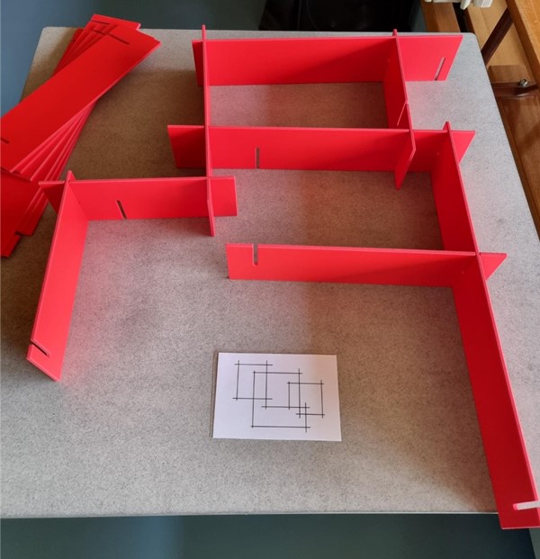 Performance Puzzle, Tischmodel 14-teilig, rot